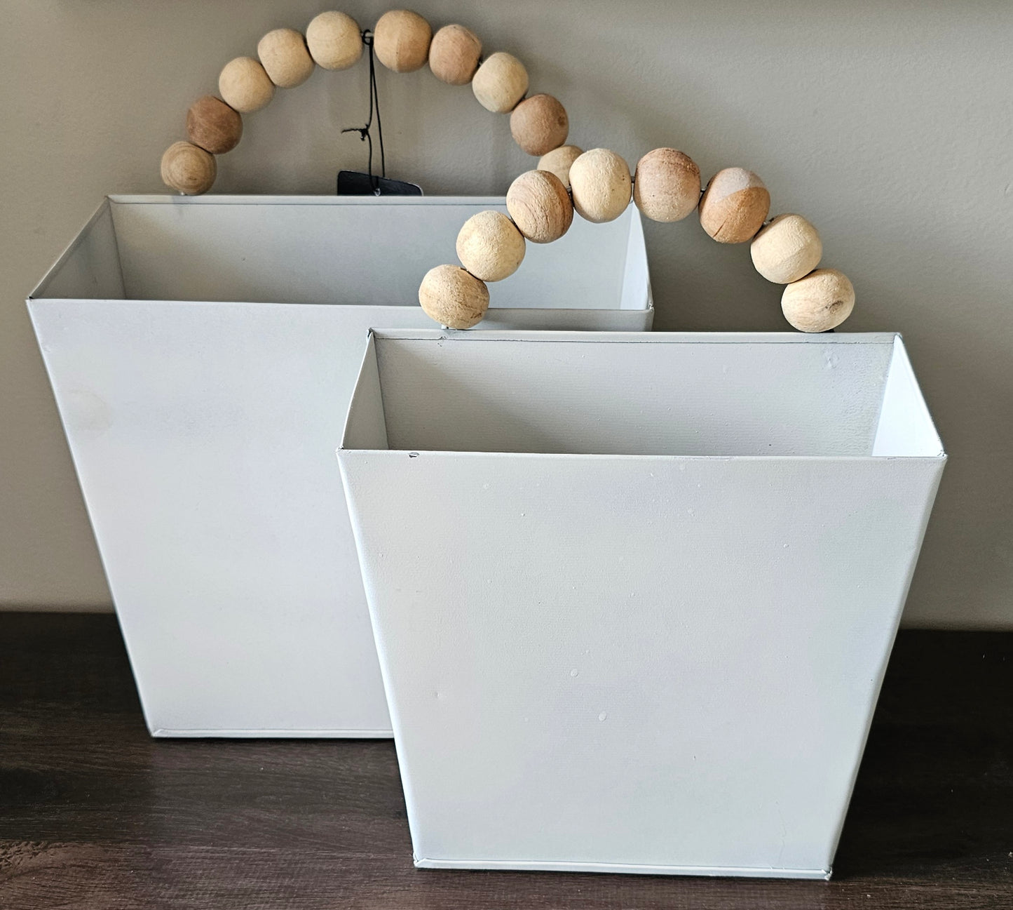 White Set Of 2 Baskets