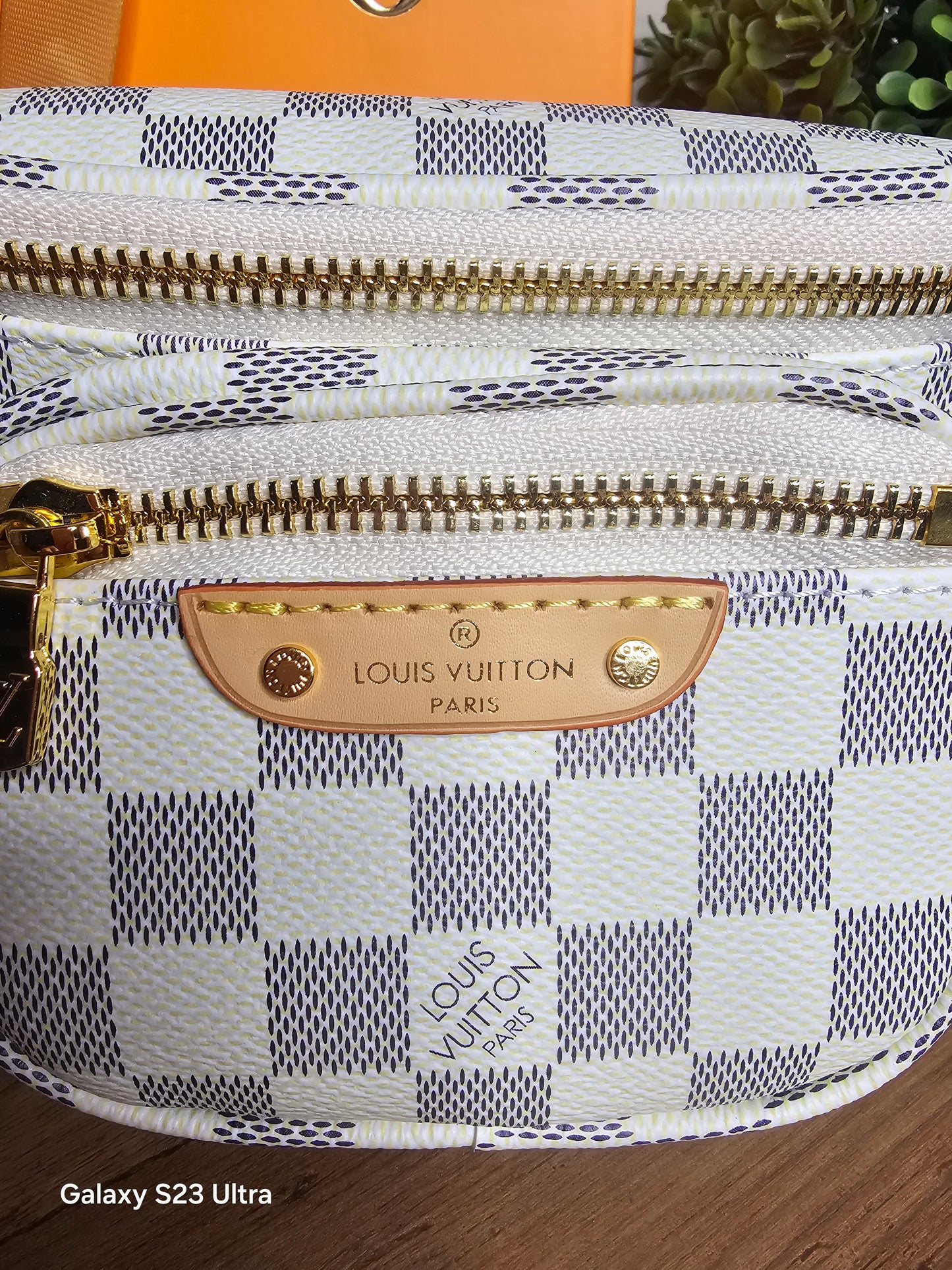 Brittany Bum Bag White Check