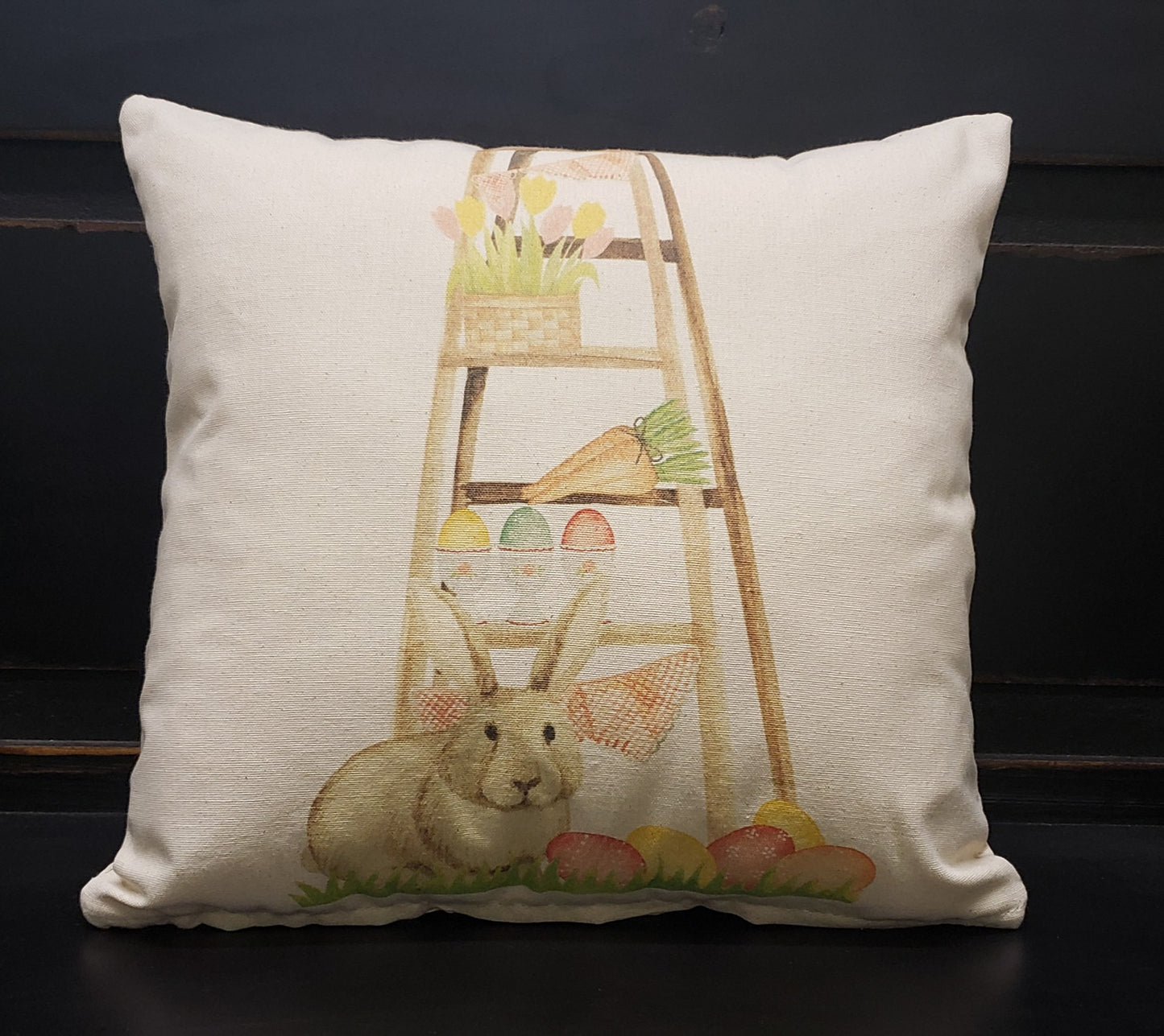 Bunny Ladder Pillow Cover