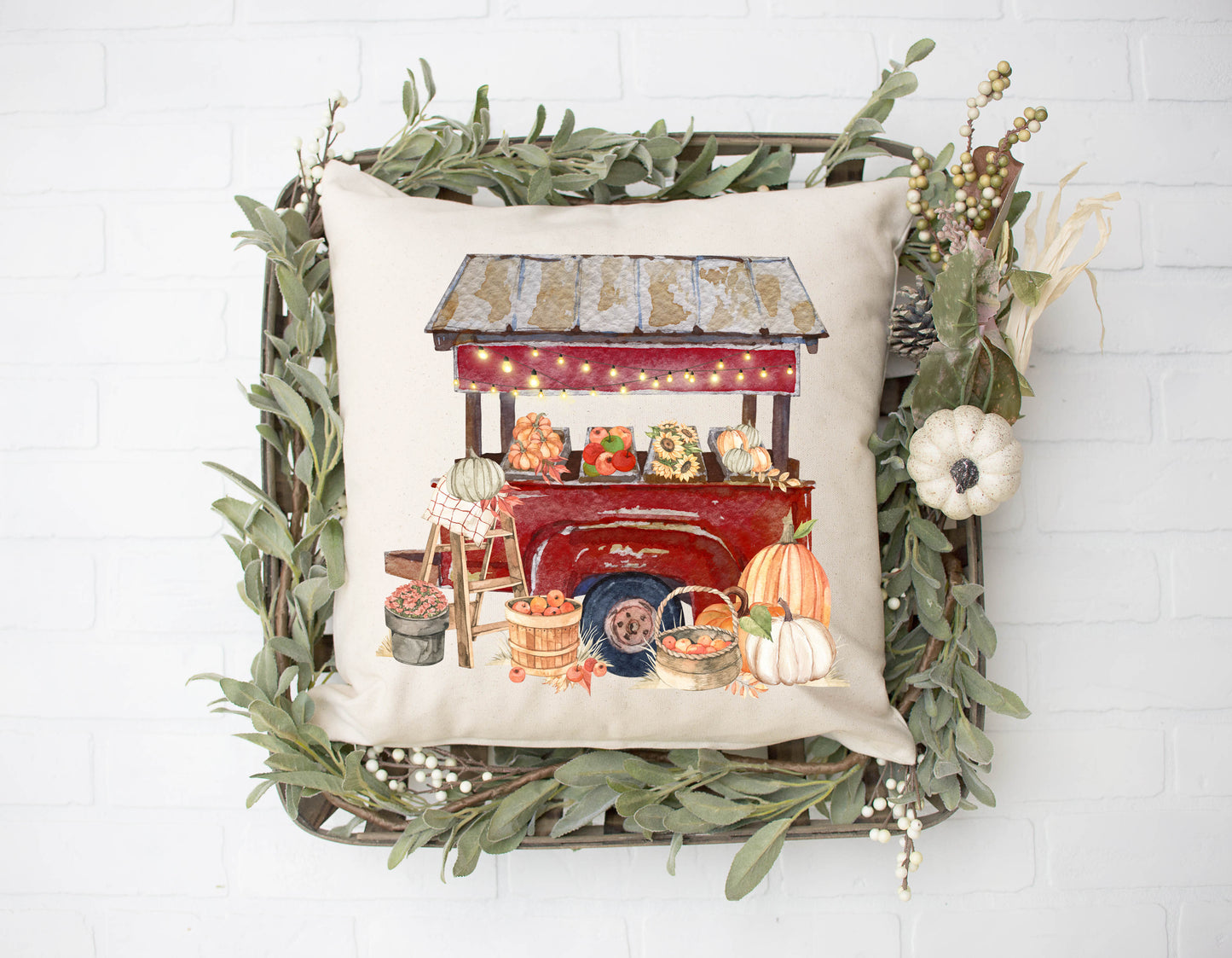 Fall Harvest Stand Pillow