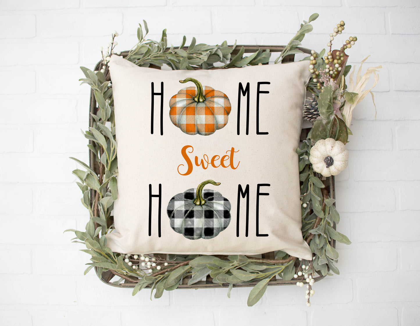 Home Sweet Home Pumpkin Pillow