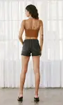 Black Distressed High Rise KanCan Shorts
