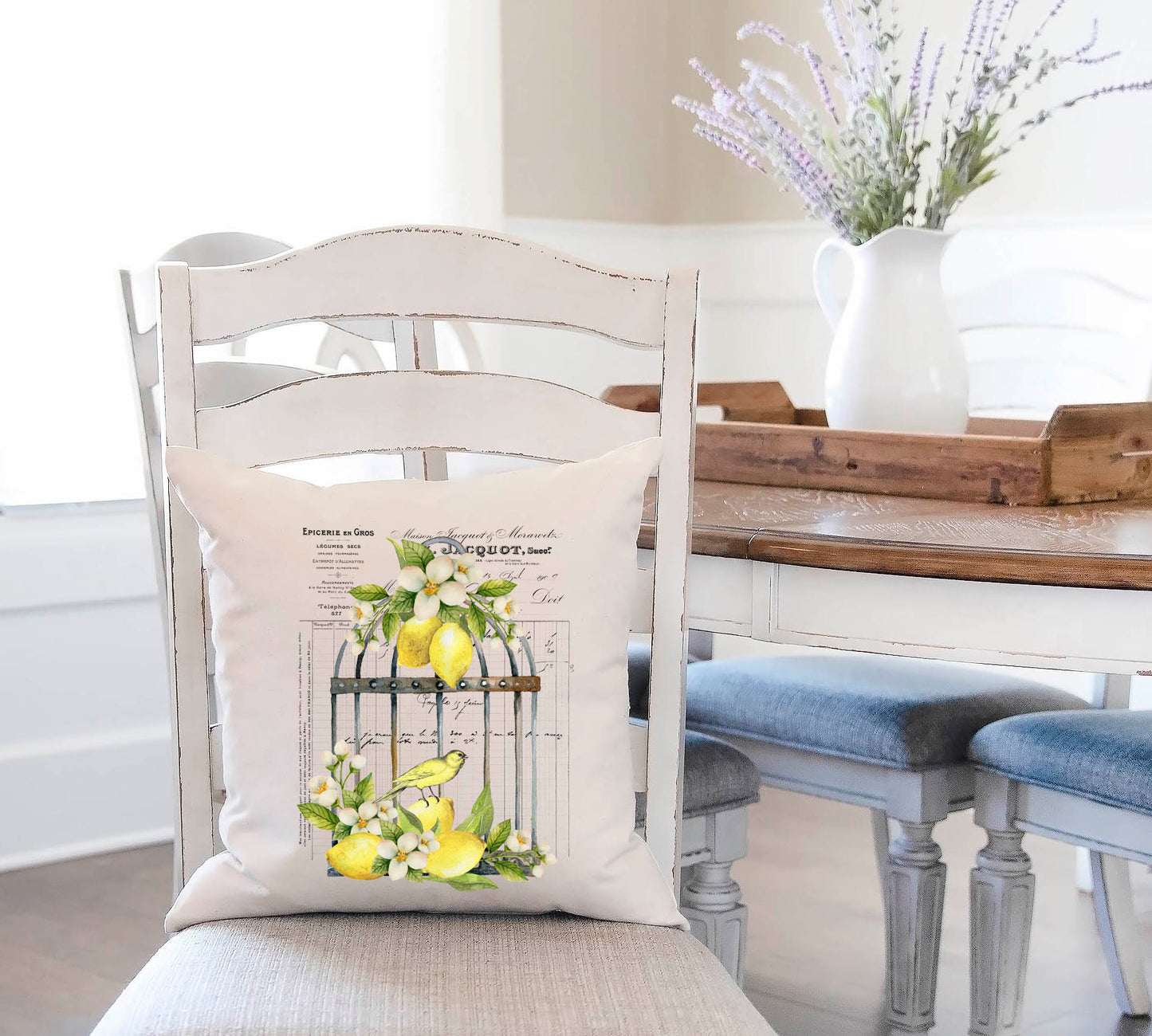 Lemon Birdcage Pillow