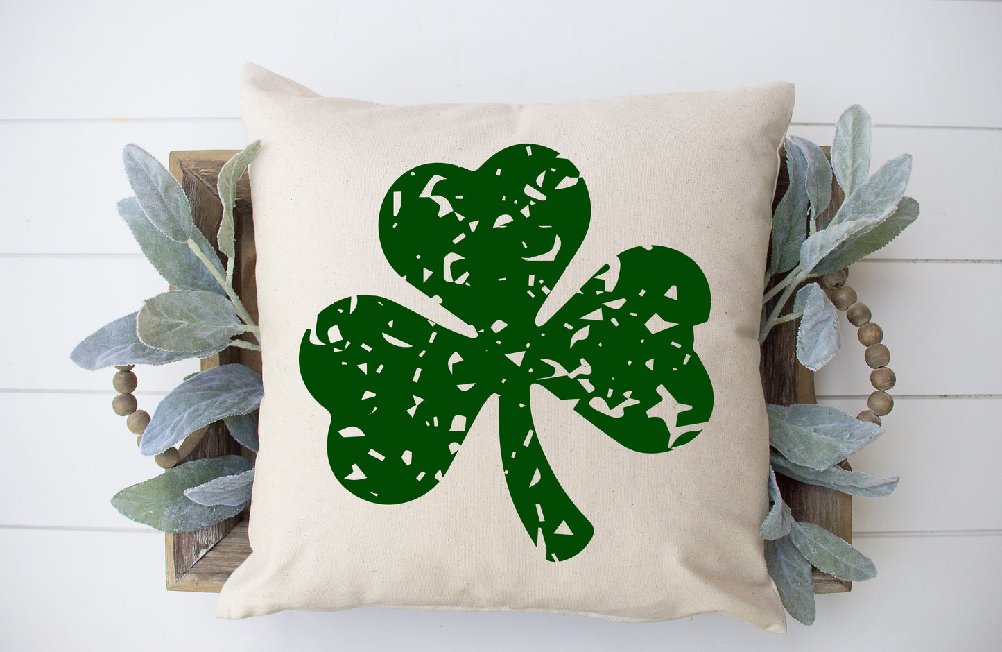 Vintage Shamrock Pillow