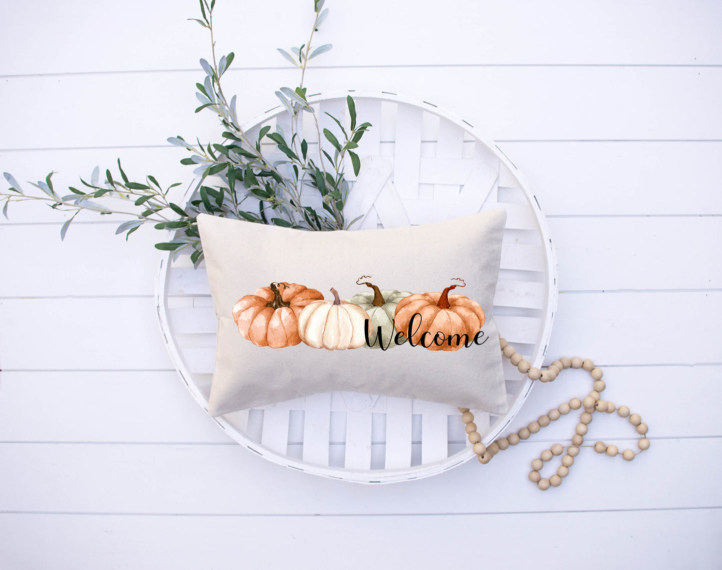 Welcome Pumpkin Pillow