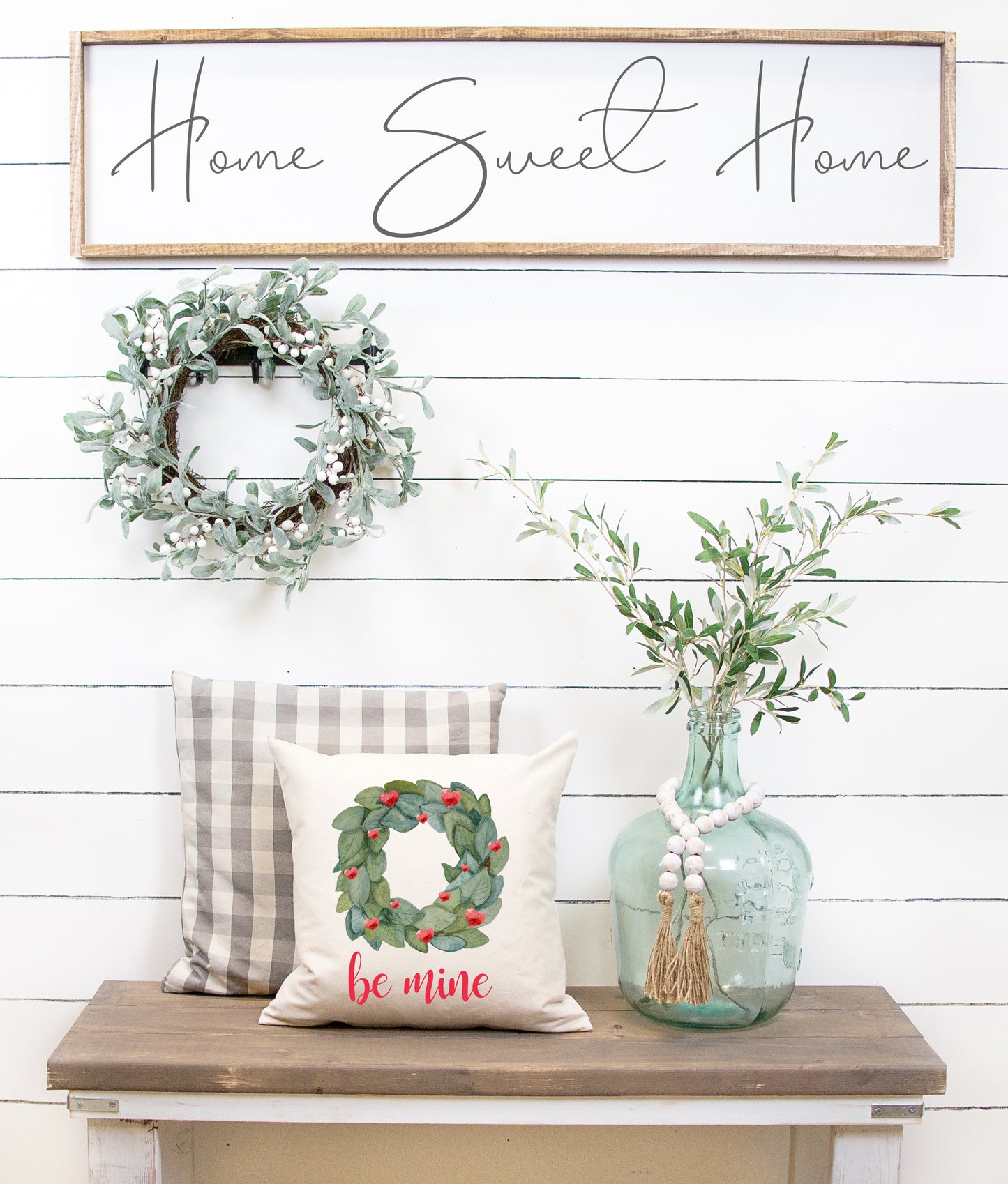 Be Mine Wreath Pillow