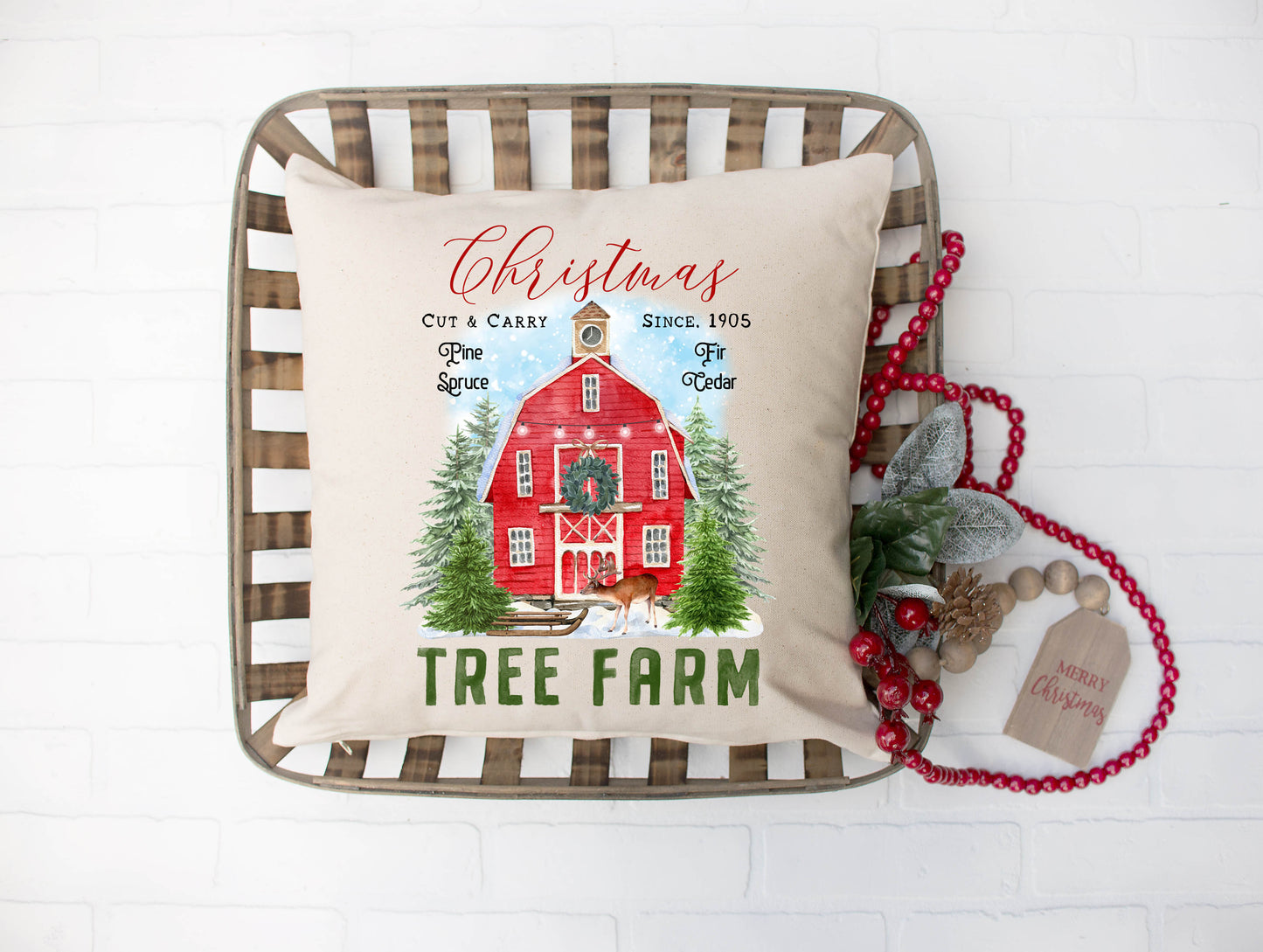Christmas Tree Farm Pillow
