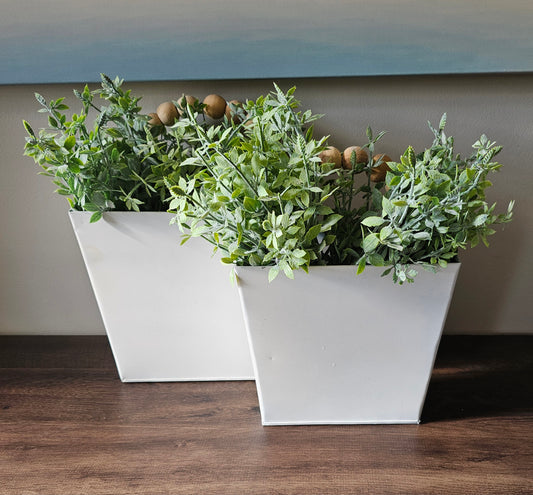 White Set Of 2 Baskets