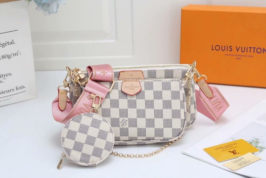 White Check Dixie Bag
