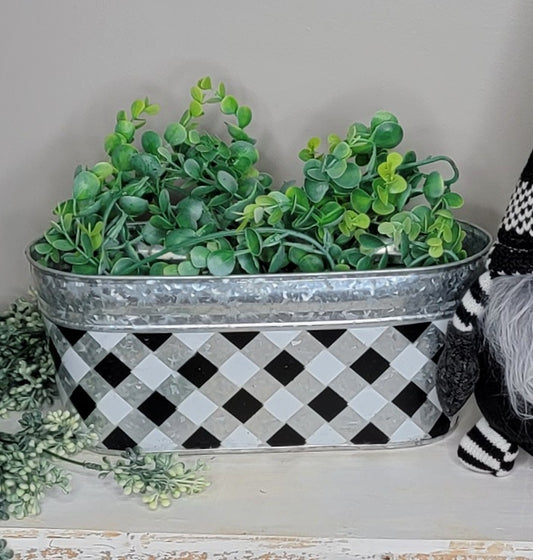 Black & White Buffalo Check Bucket