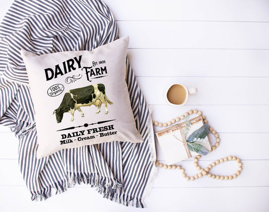 Dairy Cow Farm Pillow