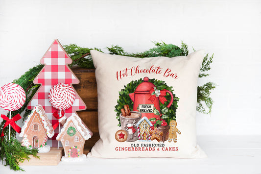 Gingerbread Hot Chocolate  Bar Pillow