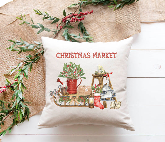 Christmas Sleigh Market Pillow