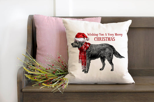 Merry Christmas Dog Pillow