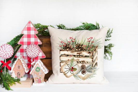 Christmas Pine Crate Pillow